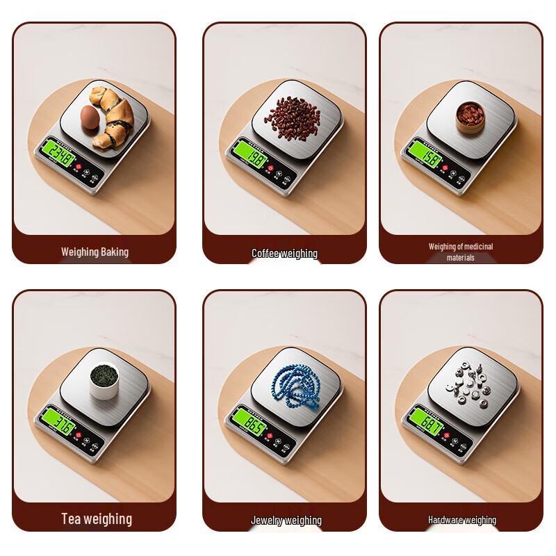 High-Precision Waterproof Digital Kitchen Scale CN plug (adapter included)