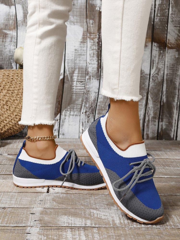 

Женские повседневные туфли на плоской подошве, весна 2024, новые большие размеры, с плетеной шнуровкой, с круглым носком, подходящие по цвету, спортивные туфли для женщин 43