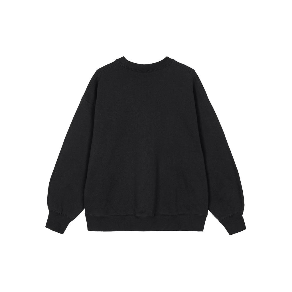 Jordan Solid Color Casual Loose Fleece-Lined Pullover Long Sleeve Sweatshirt Women Tops Black DQ4600-010