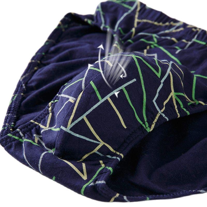 4 Pieces/Lot Men's Cotton Briefs Knickers Panties Mid-waist Underwear Man Big Size Underpants L XL 2XL 3XL 4XL 5XL 6XL 7XL