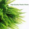 1-6PCS Artificial Green Plants Ferns Ruscus Eucalyptus Home Wedding Outdoor Decor Ornaments Faux Floral Arrangements
