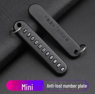 Chaveiro DIY Anti-Perda para Chave de Carro com Etiqueta de Número - Pequeno Presente