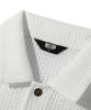 TRILLION Oversized Crochet Net Collar Short Sleeve Knit (White)