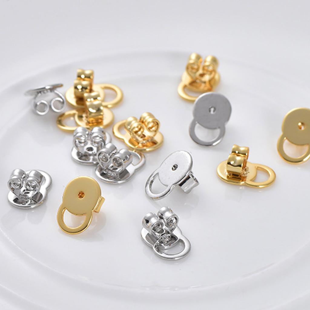 10 Stück Ohrring-Lift-Stützen Hypoallergenische Ohrläppchen-Lifter Verstellbare Bequeme Ohrstecker-Rückseiten für Damen Schmuck
