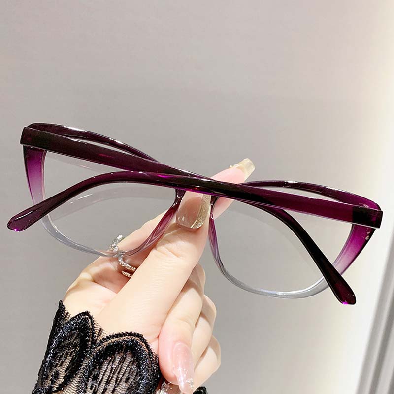 Fashion Myopia Glasses for Women Cat Eye Near Sight Eyewear Prescription Anti Blue Light Computer Eyeglasses -1.0 To -4.0