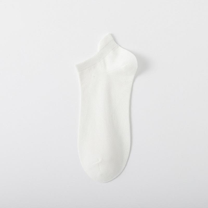 Men's Summer Simple and Versatile Anti Pilling Solid Color Ear Guard Boat Socks