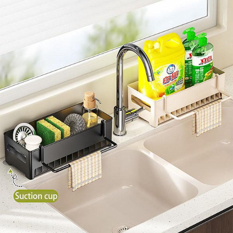 Household Storage Rack Rag Kitchen Drain Sink Sponge Shelf Faucet Dishwasher Sink Multi-function Storage Tool