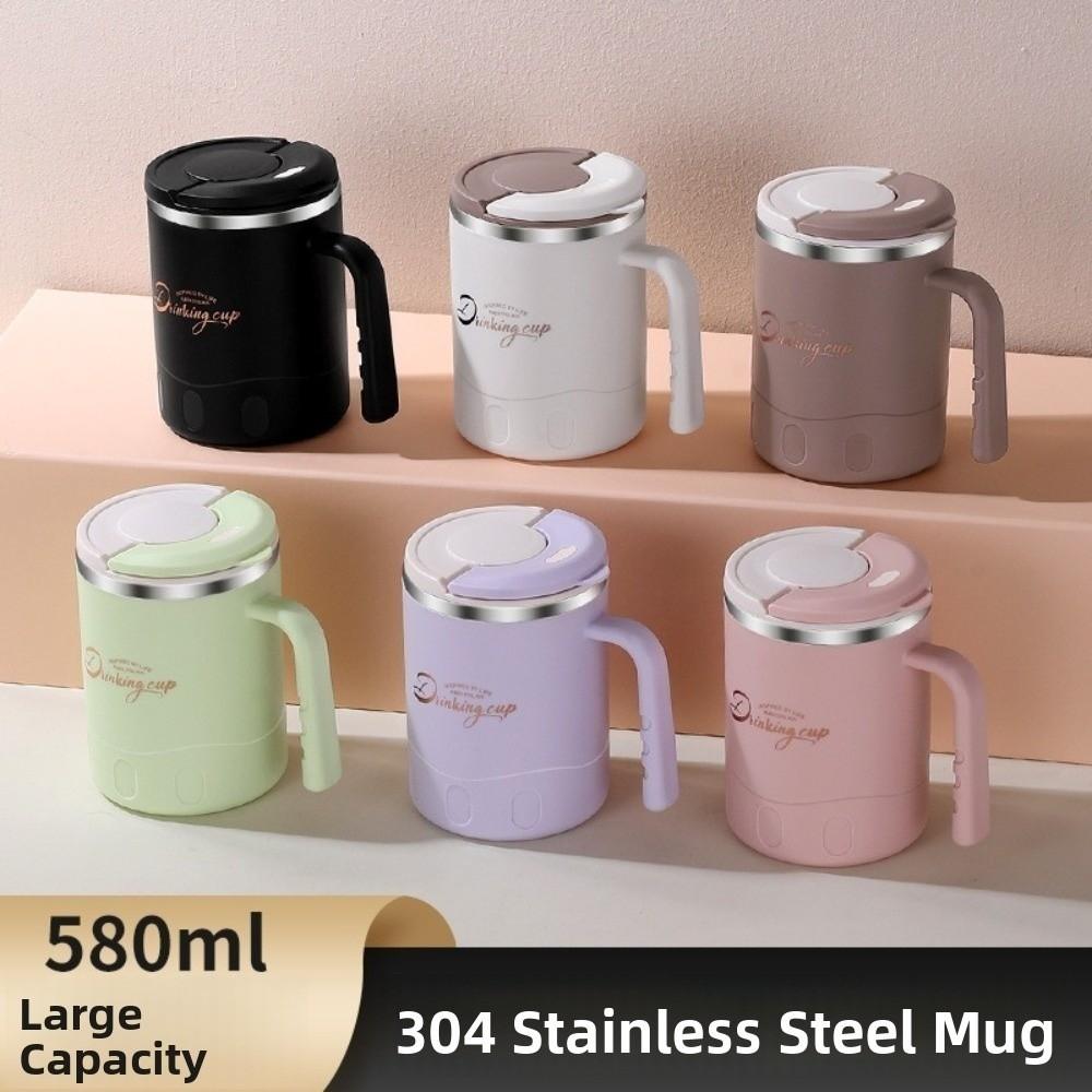 304 Stainless Steel Milk Coffee Cup 580ml Thermal Mug Drinking Cup Insulated Mug Water Cup