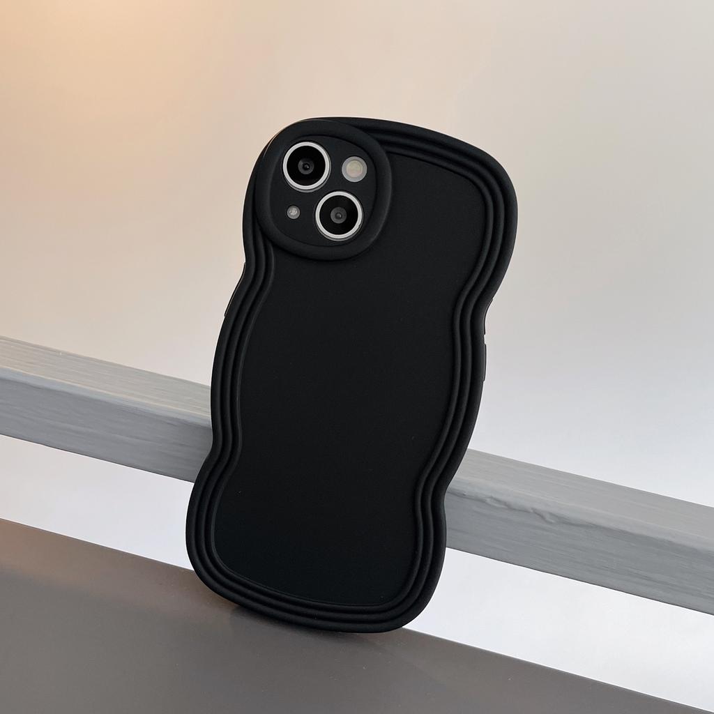 Ins Nische Wellenrand Kompatibel mit iPhone 16/17 Pro Max Apple 14/15 Handyhülle Neue Weiche Hülle