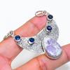 Přírodní Purpurit, Iolit 925 Sterling Silver Šperk Přívěsek 2,36" ZS-200