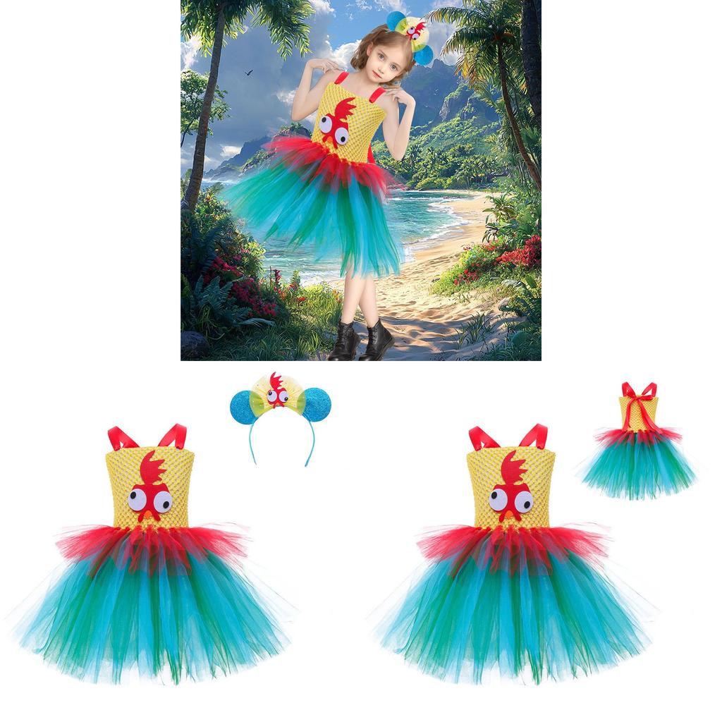 Traje de Ballet de Niña Aventura en el Océano de Moana Con Falda de Tul Para Actuación Infantil
