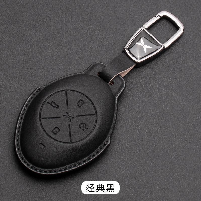 For Xpeng P7 P5 G6 G9 G3i Car Key Case Cover Shell Fob Protector Nappa Leather Protective Keychain Cover Interior Accessories