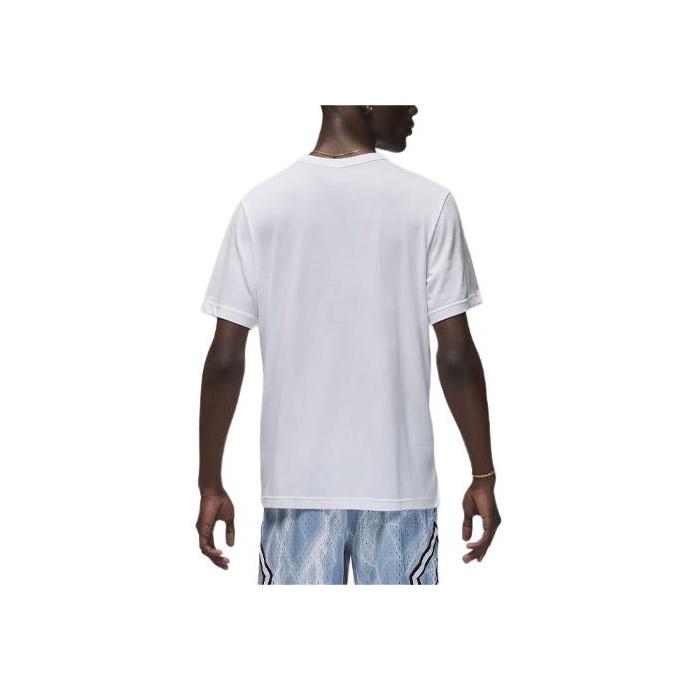 Jordan Dri-FIT Sport Solid Logo Crew Neck Short Sleeve T-Shirt Men Tops White FN5829-100