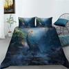 Jurassic Dinosaur Duvet Cover King Queen Huge Brown Triceratops Tyrannosaurus Diplodocus Polyester Bedding Set For Boys
