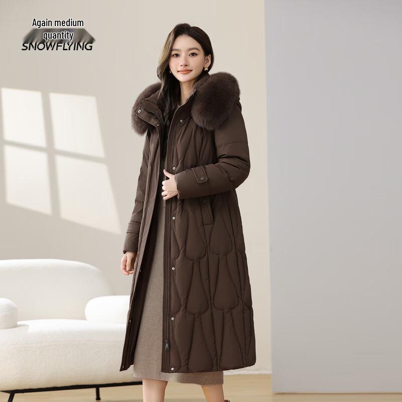 

XueZhongFei Women s Long Hooded Down Jacket L