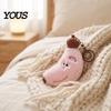 Funny Fruit Gift for Kids Cute Banana Plush Keychain, Soft Stuffed Pendant Macaron Color Decor with Embroidered Face, Cartoon Bag Charm Backpack