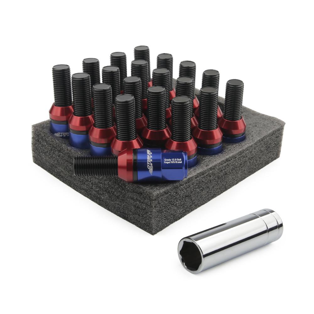 New20Psc Steel+aluminium alloy Taper lug bolt