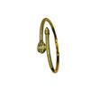 Luxurious European & American Style Zirconia Snake Bracelet - Elegant Open Cuff, Versatile High-End Fashion Accessory
