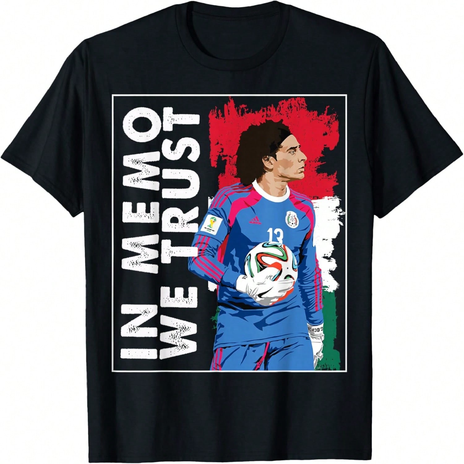 In Memo Ochoa We Trust Mexican Soccer T-Shirt S разноцветный