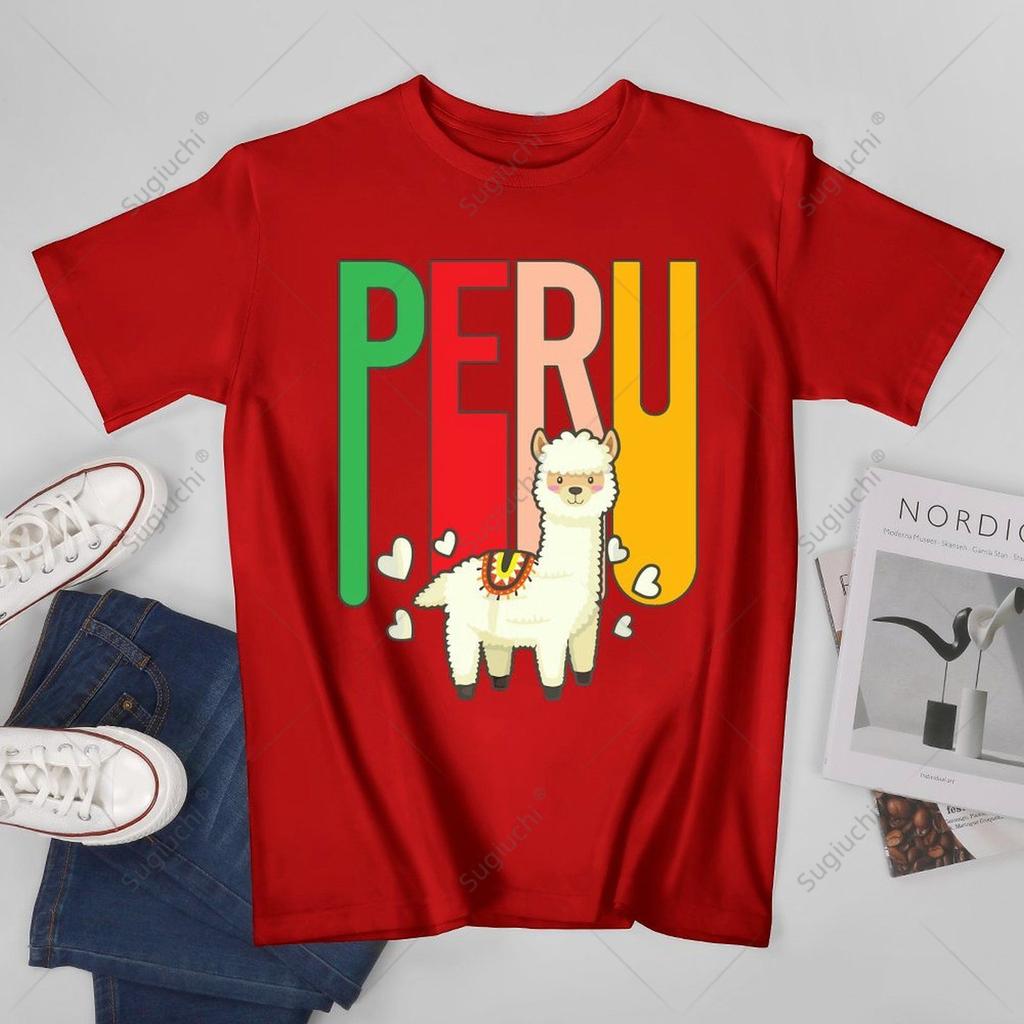 Unisex Cute Peruvian Alpaca Product Llama From Peru Tshirt Tees T Shirts WoUnisex Boys 100 Cotton TShirt