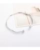 Elegant Open C Shape Metal Bracelets Bangles For Women Men Accessories Wave Simple Wrist Jewelry Exquisite Cuff Girl Bangle Gift