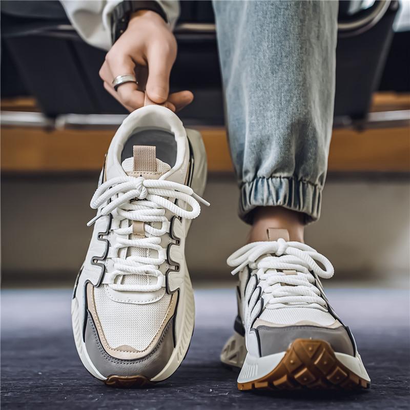 Fashion Sneakers Men's Shoes Vulcanized Platform Sneakers Men Street Style Walking Vulcanized Casual Shoes Men Green