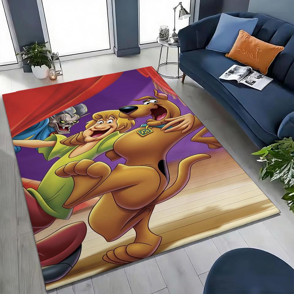 Scoobydoo Mystery Inc Gang Adventure Indoor Rug Nonslip Easyclean Carpet For Living Room Bedroom Hallway Home Decor Birthday Gift