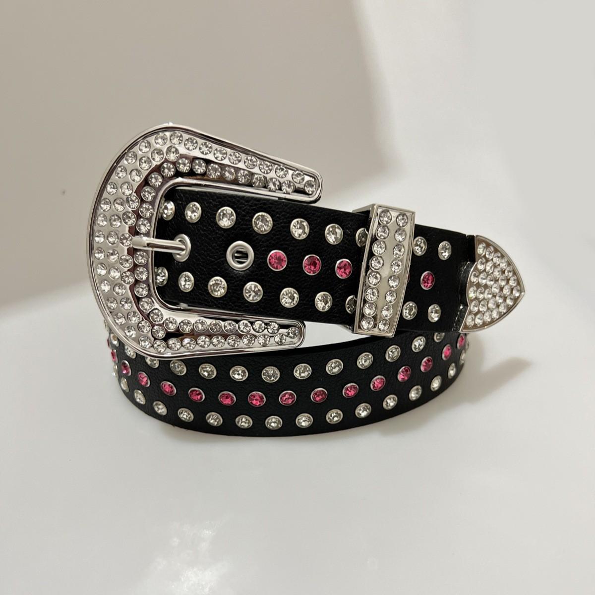 

Ladies Fashion Rivet Inlaid Diamond Ladies Belt