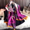 Women Flower Print Hijab Scarf Bandanna Muslim Designer Silk Scarf Neck Scarves Woman Shawl Female Wrap Apparel Accessories
