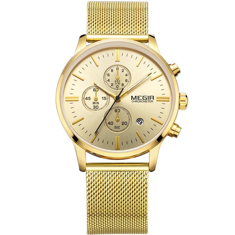 Canvas Strip Steel Mesh Belt Watch Multi-Function Chronograph Men'S Quartz Watch Waterproof Men'S Watch 2011