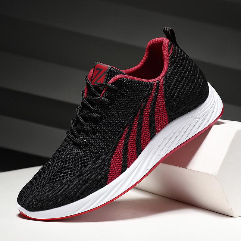 Shoes for Men Summer Men Flying Woven Breathable Running Sneakers Outdoor Non Slip Comfortable Man Casual Sports Shoes Masculino