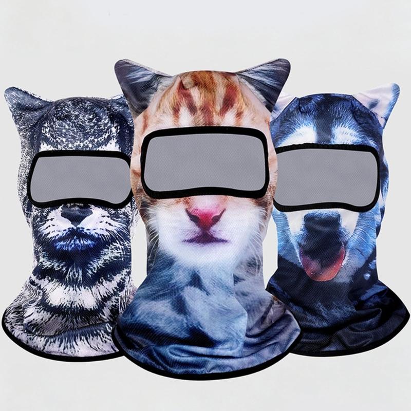 Stand Ear Animal Balaclava Face Mask Quickly Dry Light Weight Breathable Funny Cycling Mask for Cycling Running Camping