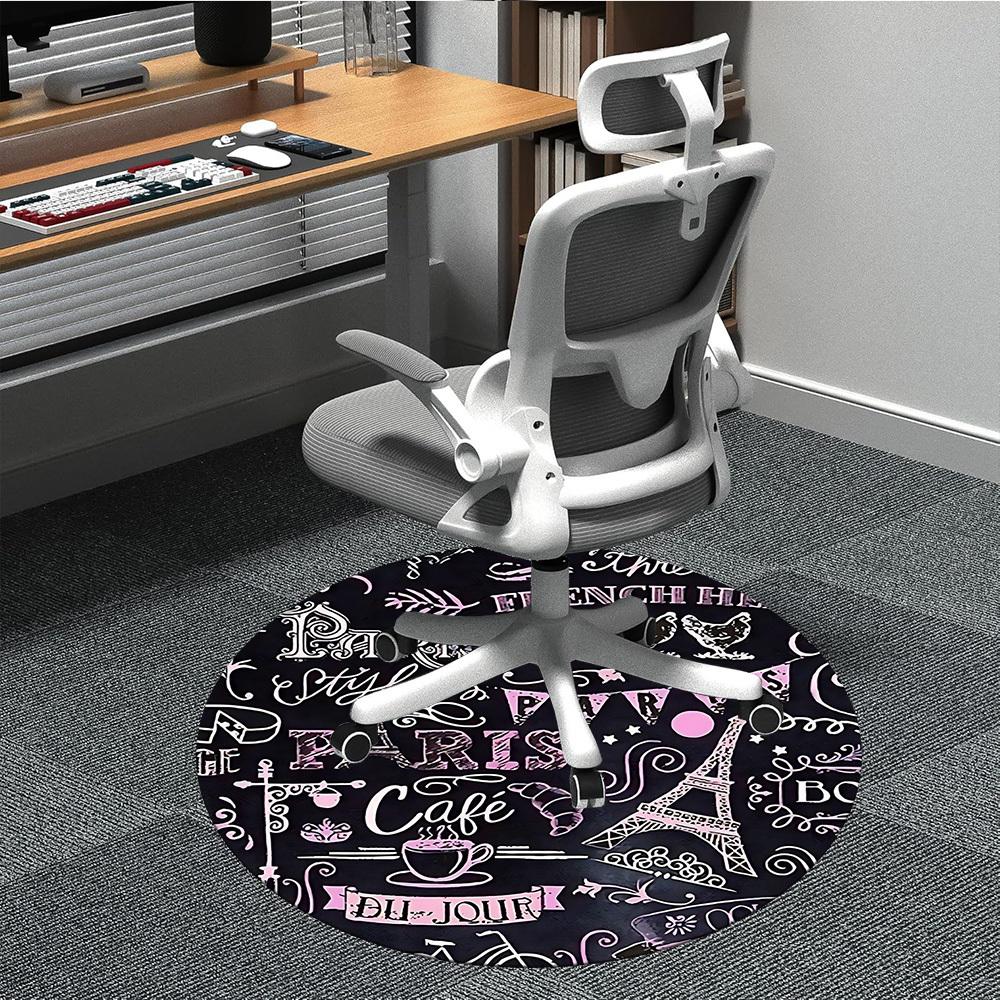 

1pc Parisienne Style Chair Carpet for Office, Non-slip, Soft and Durable Office Rug for Decoration, Perfect for Office yy251229182 80cm by 80cm