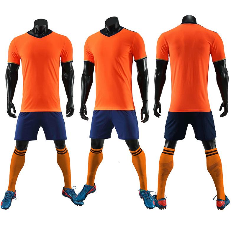 Football jersey set Men's light board short sleeves, adult training game jersey Customized youth and children's football jersey
