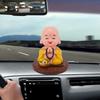 Small Monk Ornament Solar Powered Nodding Head Little Monk Figurine for   Table   Car Dashboards Homes Restaurants Hotels Cafes