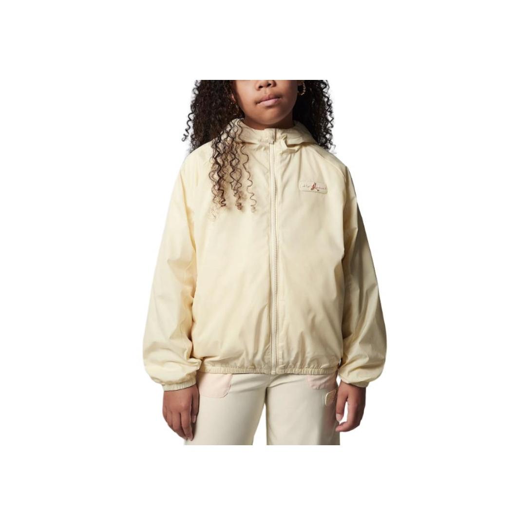 Jordan Girls Dri-Fit Waterproof Comfortable Soft Windbreaker Kids Jackets Coconut-Milk If3558-113 Cm
