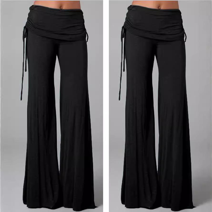 

TEMU European and American Hot-Selling Casual Flared Pants - Loose, Versatile Long Pants for Autumn and Winter. L