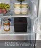 Yamazaki Jitsugyo 7738 Miso Pack Storage with Handle, Sealed Food Container, Black, Approx. W13.6 X D15.1 X H11cm, Tower with Bubble