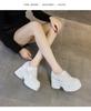 Casual Shoes Women's 2025 New Platform White Shoes Women's Inner Height Increased by 11 Cm Ultra-high Small Leather Shoes Muffin Thick Sole