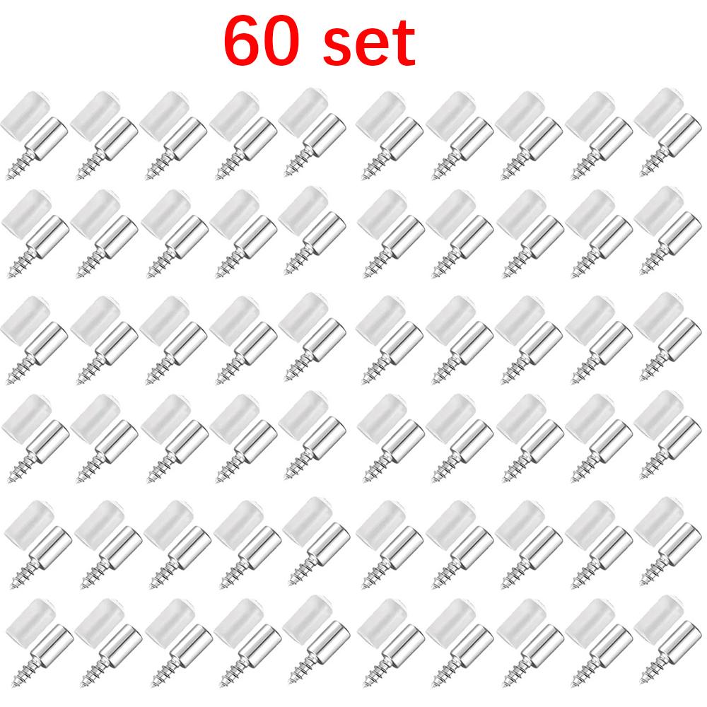 10-120 Set Self-tapping Screws, Shelf Brackets with Anti-slip Sleeves, Wardrobe Divider Fixed Supports, DIY Carpentry Screws