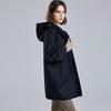 100 % Wolle Damen Wollmantel MODERN NEW SAGA Winter Warmer Wollmantel mit Kapuze Herbst Lässiger Wollmantel