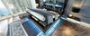 140x190cm Double Bed, Storage Headboard with USB and Type-C Ports, LED Lighting At Head and Foot, Hydraulic Storage, Grey, Linen. (without Mattress)