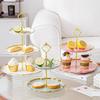 Ruhan European Style 3-Tier Ceramic Fruit Plate