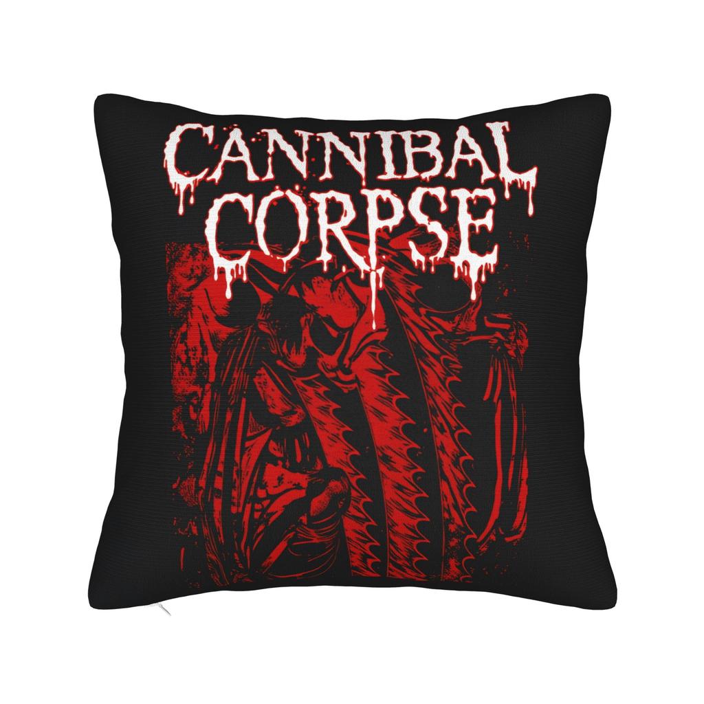 Pillow Case Death Metal Band Cannibal Corpse Soft Pillow Cover For Sofa Home Decoration Retro Trendy Pillowcases
