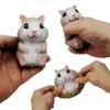 Balle Anti-Stress Mignon Hamster Squishy Jouet pour Adultes et Enfants Facile à Nettoyer Pratique pour le Voyage Marron