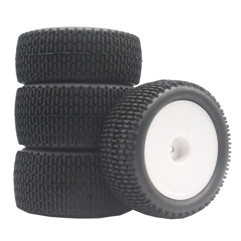 RS Wear-Resistant Off Road Tires Plastic Wheel Rim Rubber Tyre for 1:10 RC Car HSP 94107 94166 94106 94155 Tamiya Wltoys 144001