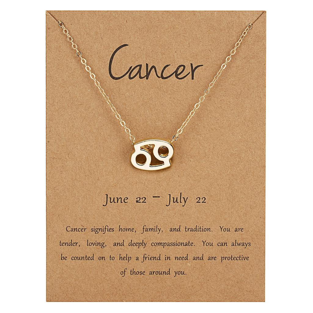 New Constellation Zodiac Sign Necklaces Jewelry for Women Girls Designed 12 Horoscope Taurus Aries Leo Necklaces Jewelry Gifts