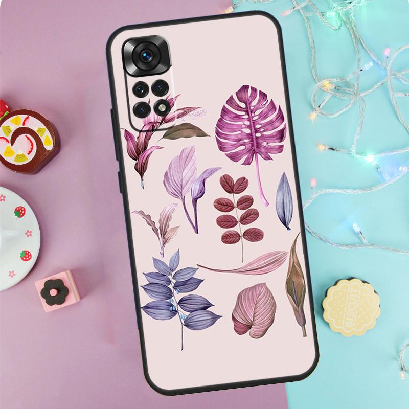 Tropical Leaves Case For Xiaomi Redmi Note 14 Pro 9 10 11 12 13 9S 10S 11S 12S Redmi 14C 10C 12C 13C Cover