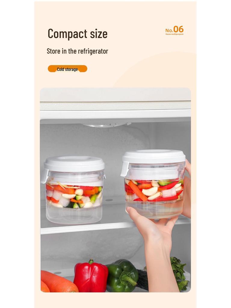 Airtight Plastic Pickle Jar - Food-Grade Kimchi & Vegetable Container