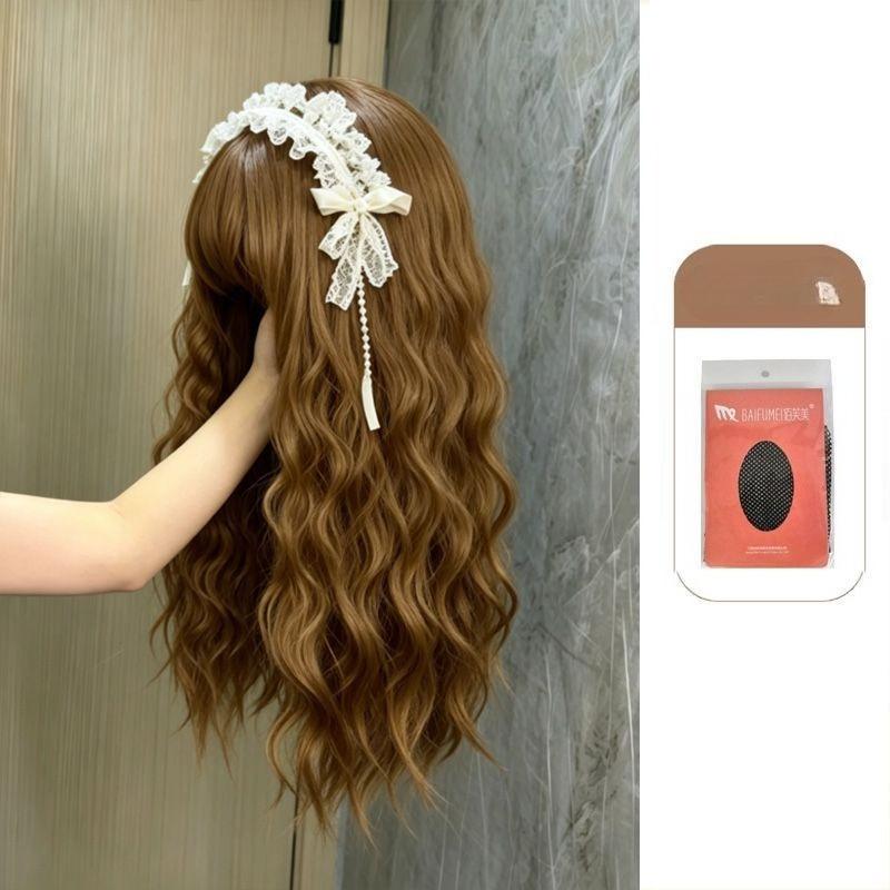 Fashionable Women s Long Curly Full-Head Wig Light Brown светло-коричневого